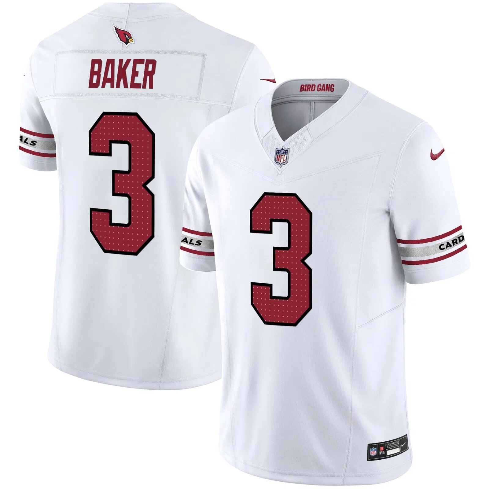 Men Arizona Cardinals 3 Baker White Nike 2024 Vapor Limited NFL Jersey